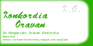 konkordia oravan business card